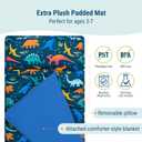 Wildkin Nap Mat with Pillow and Blanket, Preschool Rest Mat
Removable pillow, 50 x 20 in mat plus 40 x 31 in blanket, machine washable mat, ages 3-7 — preschool ready