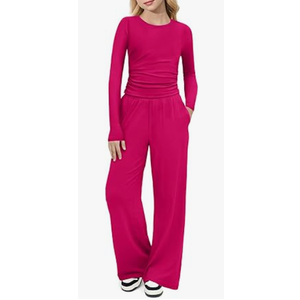 WiWi Pajamas for Women Long Sleeve Cooling Sleepwear Pants Set Super Soft Pj Viscose from Bamboo Loungewear Sets (150)