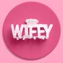 xo, Fetti Wifey Claw Hair Clip - White Marble Acrylic | Bachelorette Accessory, Bride Gift, Bridal Shower, Wedding Day, Bride to Be