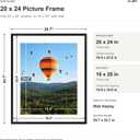 JCJMY 20x24 Picture Frame with 16x20 Mat, Display Photo 16x20 with Mat or 20 x 24 Without Mat, Wall Hanging Large 20 by 24 Poster Frame with Plexiglass, Black