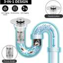 Bathroom Sink Drain Strainer,Pop Up Bathroom Sink Stopper with Removable Stainless Steel Filter Basket Hair Catcher, Bathroom Sink Stopper for US Bathtubs, Showers & Floor Drains