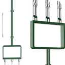 2-in-1 Manual Lawn Aerator Tool, Core Plug Aerator and Spike Aerator for Yard, 6 Replaceable Tines for Compacted Soil, Heavy Duty Garden Aeration Tool for Grass Roots Health & Lawn Care, Green