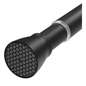 Black Spring Curtain Tension Rod 18-39 inch,Small Tension Rod for Windows,No Drilling Spring Tension rod,Adjustable Curtain Rod Tension Rod