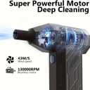 Compressed Air Duster-130,000 RPM Super Power Electric Air Duster 4-Gear Adjustable Cordless Air Blower Rechargeable for Computer, Keyboard, House, Outdoor
