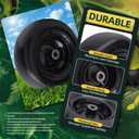 11x4.00-5 Lawn Mower Tires Flat Free (2 Pack),Universal 11x4-5 Solid Smooth Tractor Turf Tire with Rim, 3.4" Centered Hub and 3/4" & 5/8" Bushing, For Zero Turn Mowers and Riding Lawn Mower