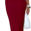 BORIFLORS Women's Sexy Bodycon V Neck Spaghetti Strap Maxi Dress Elegant Backless Cocktail Evening Party Long Formal Dresses (Red, M)