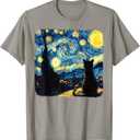 Cat Starry Night Van Gogh For Cat Lover Cat Mom. Medium