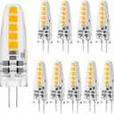 DiCUNO G4 LED Bulb Dimmable, 12V, JC Bi-Pin Base Light Bulbs 2W, Warm White 2700K, 20W T3 Halogen Replacement for Landscape Lighting, Under Cabinet Lighting, RV, Chandelier, 185 Lumen, 10-Pack