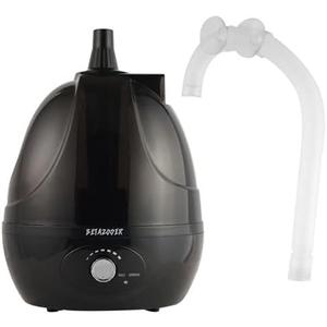 BETAZOOER Reptile Humidifiers Mister Fogger with Extension Tube/Hose, Suitable for Reptiles/Amphibians/Herps/Vivarium with Terrariums and Enclosures (2.5 Liter Tank) (Black-1 Tube)