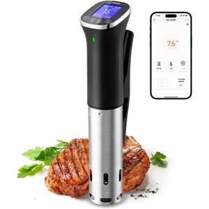 Inkbird WIFI Sous Vide Cooker ISV-300W, 1000 Watts Sous-Vide Machine with 14 Preset Recipes, 3D Fast-Heating Thermal Immersion Circulator with Timer for Father (ISV-300W)