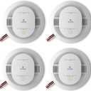 Kidde Hardwired Smoke & Carbon Monoxide Detector, AA Battery Backup, Interconnectable, LED Warning Light Indicators, 4 Pack