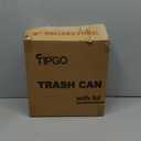 TIPGO Slim Bathroom Trash Can with Lid Soft Close, Step Pedal, 6 Liter / 1.6 Gallon Stainless Steel Trash Bin, Small Garbage Cans for Bedroom, Office, Kitchen (Matte Black)