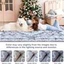 5x7 Area Rug for Bedroom, Machine Washable Rugs with Non-Slip Backing for Living Room, Soft Vintage Carpet Kitchen Laundry Kids Room Decor, Blue & Brown