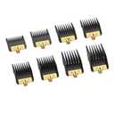 8PCS Premium Clipper Guards with Metal Clip compatible with BaBylissPRO Barberology Comb Set,Cutting Lengths 1/16”-3/4 ”, for Babyliss Clipper Guards for FX870 FX890 FX825 FX673 Clippers