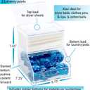 Inevibe Laundry Pod Holder & Dryer Sheet Dispenser - 2 Compartment Acrylic Container w/Lids for Storing Clothes Pins, Dishwasher Pods for Laundry Room Organization