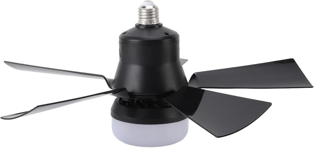 Dpofirs Light Ceiling Fan with Light and Remote, 30006500K Dimmable LED Ceiling Fan with Timer, E26 Light Bulb Screw in Ceiling Fan for Bedroom, Living Room (Black)