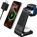 2026 Traveling Portable Wireless Fast Charger for Apple & Android Charging Station,3 in 1 Charging for iPhone 17 16 15 14 13 12, Apple Watch Series & Air pods 4 3 2 Pro,Samsung Galaxy-Gifts for Family