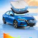 for Nissan Sentra 2020-2025 Windshield Sun Shade - 4 Layers Car Sunshades for Front Windows Shade Cover Custom Fit Sentra Sun Visor Retractable Shade Blocks UV Rays Car Accessories