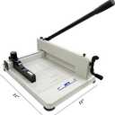 HFS(R) Heavy Duty Guillotine Paper Cutter 400 Sheet Capacity | Solid Steel Construction (A4-12'' Paper Cutter)