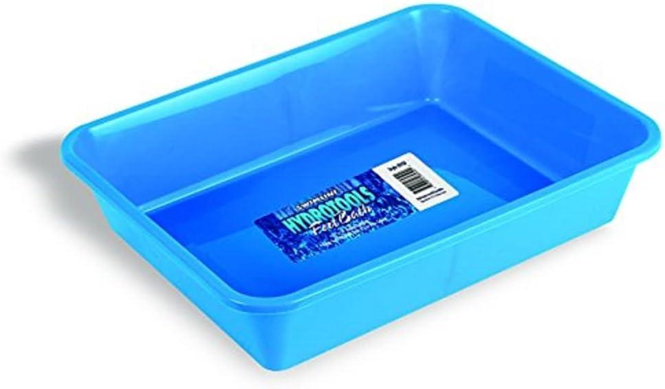 SWIMLINE HYDROTOOLS Plastic-Molded Footbath Soaking Tray for Washing Feet Outdoors Removes Sand & Dirt from House or Pool Heavy-Duty Construction, Smooth Surface, Classic, Blue
