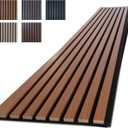 NeatiEase Wood Panels for Wall, 4-Piece 96" x 12.6" Soundproof Wood Slat Wall Panel for Interior Wall Decor Noise Cancelling, Acoustic Wall Panels, Sound Absorbing Panel (Teak)