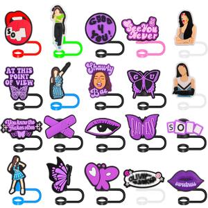 4 x 20pcs Straw Cover Cap for Tumbler Cup, 10mm Drinking Straw Topper Compatible for Stanley Cup Accessories, Reusable Straw Covers, Cute Tumbler Cup Accessories