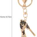 GALPADA High Heel Rhinestone Keychain Elegant Shoe Charm Lightweight Key Ring Pendant for Car Keys Purse Bag Accessory
