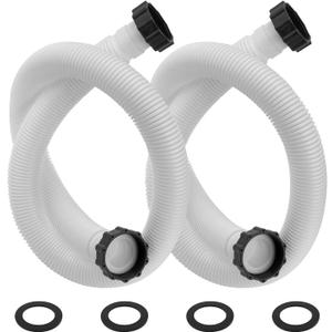 1.5 inch Pool Pump Hose Replacement for Coleman Intex Sand Filters & Saltwater Systems Above Ground Pool Hose with 1500 to 2500 GPH Filter Pumps 29060E, 59" Long2 Pcs