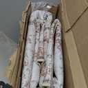 jinchan Kalen Round Rug 6ft Area Rug Washable Vintage Indoor Retro Accent Floor Cover Distressed Floral 6' Round Circle Boho Non Slip Thin Carpet for Living Room Dining Room Bedroom Kitchen Red