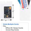Durable & Heavy-Duty ID Badge Holders ~ Premium Quality, Clear Plastic, Waterproof & Dustproof ~ for Work, Moms, Teachers, Tours, Events, Cruises & More (25 Pack, Vertical, 4 x 3) by Stationery King