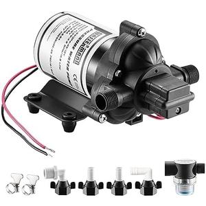 WASSERMANN RV Pump, 12V Self-priming RV Water Pressure Pump 4.0GPM 45PSI with Pressure Switch, for RV Marine Camping Yacht Garden