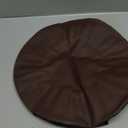 HFCNMY Stool Covers Round, 2 Pack Waterproof PU Round Bar Stool Covers with Elastic Bands Bar Chair Covers Bar Stool Seat Covers Washable Stool Cushion Slipcover for 14.5-15.5 Inch Chair(Coffee)