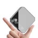 IKAPE Mini Digital Coffee Scale with Timer, 2kg/0.1g High Precision Rechargeable Drip Espresso Scale, Pour Over Scale with Tare Function, LED Display(Black)