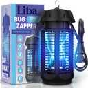 LiBa Electric Bug Zapper, Outdoor & Indoor Insect Killer with Switch 4000V Powerful Grid, 20W Extra Brightness IPX4 Waterproof Mosquito Repellent Outdoor, Fly Traps for Backyard Patio