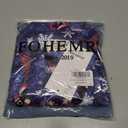 fohemr Mens Christmas Novelty Shirt Ugly Santa Claus Button Down Long Sleeve Funny Holiday Costume Shirts for Party (Blue, XXL)
