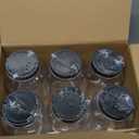 32 Ounce Clear Plastic Mason Jars With Screw On Lid, Reusable Empty Jars for Food Storage, Round BPA Free Containers for Sealing, Dry Food, Snacks, Candies, Breakage-proof, (Black - 6 Pack)