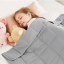 CuteKing Weighted Blanket - Weighted Blanket with Premium Glass Beads - Breathable Heavy Blanket for Comfort Sleep - Thick Blanket All Season (7lbs, 40"x60", Light Grey)