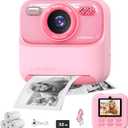 masterbee Kid Camera Instant Print Photo, Birthday Gifts for Girls and Boys, Kids Digital Camera Toys, 1080P HD Video, 3 4 5 6 7 8 9 10 11 12 Year Old Boy Gifts/Girl Gifts (Pink)
