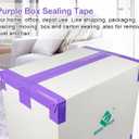 BOMEI PACK Purple Packing Tape with Dispenser, 2.4 Mil 1.88 Inch x 60 Yards, 6 Refills Rolls Color Box Tape for Moving, Shipping and Packaging