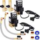 Bonuci 2 Sets Electronic Drain Valve Kit Automatic, 110V Timed Tank Drain Water Valve for Air Compressed (Separating)