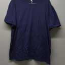 Womens T Shirts 2025 Short Sleeve Round Neck Shirts Cute Fit Summer Casual Tee Tops  Beach (Large) Navy