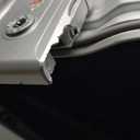 HotWay 26 Inch Checked Zipperless Luggage with Cup Holder, Silver