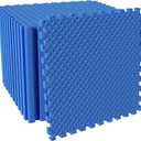 Fitvids Puzzle Exercise Gym Flooring Mat, 3/4" Thick High-Density EVA Interlocking Tiles, Workout Mat for Home Gym, Fitness Equipment, MMA, Gymnastics, 24-Piece Shock-Absorbing Exercise Mat (96 Sq Ft)