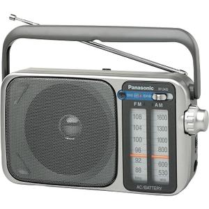 Panasonic Portable AM / FM Radio, Battery Operated Analog Radio, AC Powered, Silver (RF-2400D)