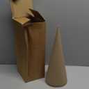 TFTAFAN Paper Mache Cones Brown Craft Cones Open Bottom Cardboard Craft Cones for Halloween Christmas Valentine's Day DIY Gnomes Ornament Christmas Cone Tree Decorations (8)