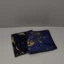 TAOSON Pack of 2,Velvet Marble Pattern Lines Geometric Bronzing Printed Cozy Soft Throw Pillow Cases Cushion Covers Shells for Sofa Couch Bed Home Decoration 18 x 18 Inches, Navy Blue and Gold