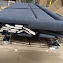 Rolanstar Bed Frame Full Size with Charging Station and LED Lights, Upholstered Storage Headboard with Drawers, Heavy Duty Metal Slats, No Box Spring Needed, Noise Free, Easy Assembly, Dark Grey