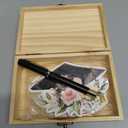 Resurhang 60 Pcs Pink Floral Rose Graduation Wood Card Box Giveaways 2026 for Guests Keepsake Box 2026 Advice and Wishes Cards with Pen Class of 2026 Gifts for The Grad Party Decorations