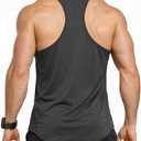 Rane Sports Mens Workout Tank Tops Quick Dry Shirts Muscle Sleeveless Shirts Gym Athletic Running Summer Beach Swim Shirt (Gray, XL)