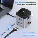 USB C Laptop Docking Station with MagSafe Charger Stand, 9 in 1 USB C Hub Multiport Adapter with 4K HDMI, 1Gbps Ethernet, 3 USB 3.0, SD/TF, Compatible with MacBook/Dell/HP/Lenovo/iPhone (Silver Gray)